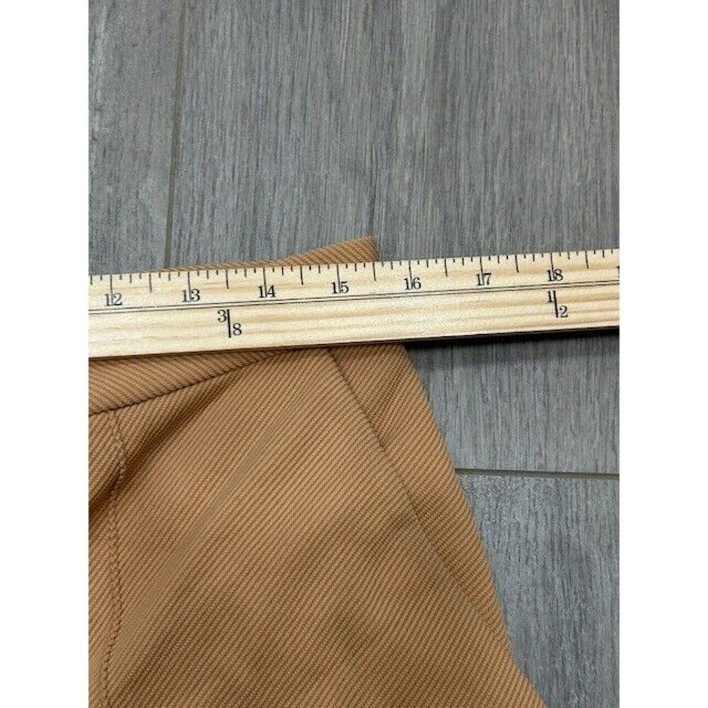 Diane Von Furstenberg Womens Dezzie Bootcut Pants Pleated Career Tan Size 12 - Picture 9 of 10